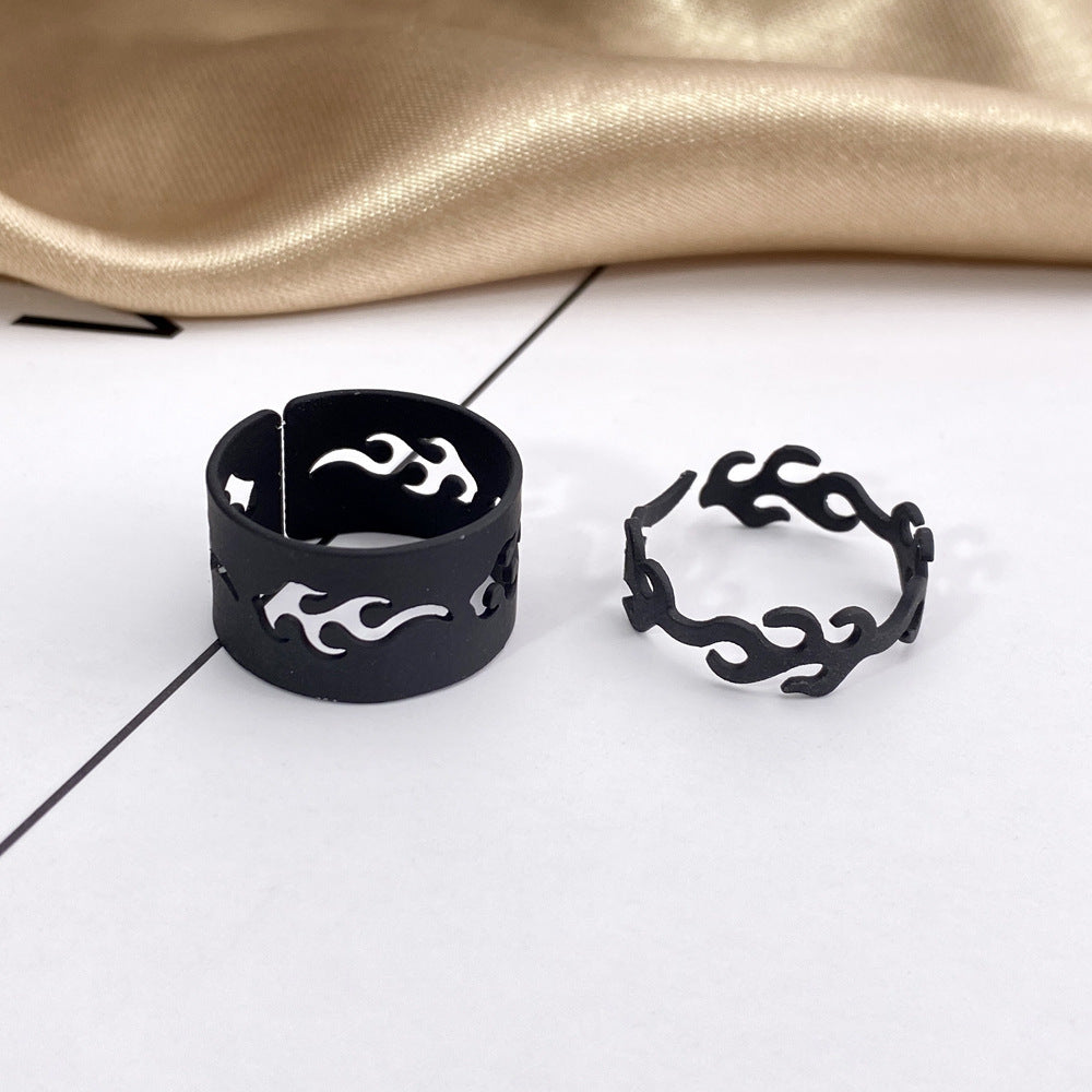 Unisex Adjustable Ring Dinosaur Flame Frog Key Design Alloy