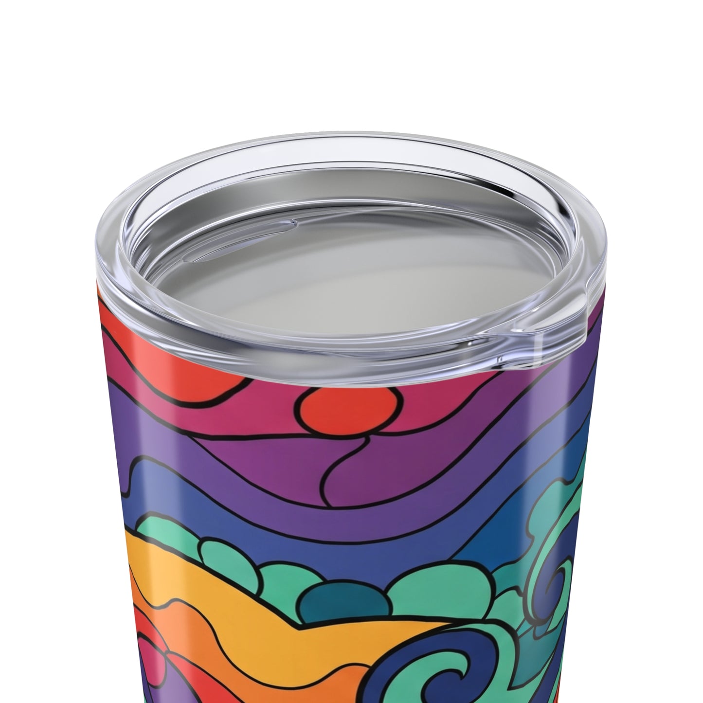 20oz Stainless Steel Tumbler With Printed Design Double Wall Vacuum Insulated Spill Resistant For Hot Or Cold
