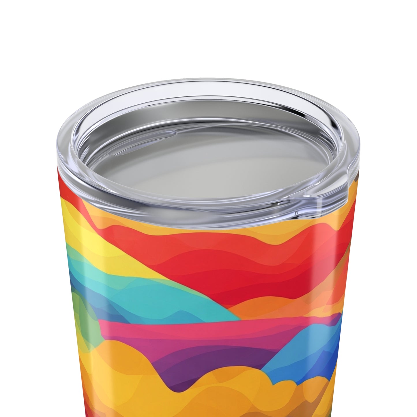 20 Ounce Stainless Steel Tumbler With Printed Design Double Wall Vacuum Insulated Spill Resistant Keeps Hot Or Cold