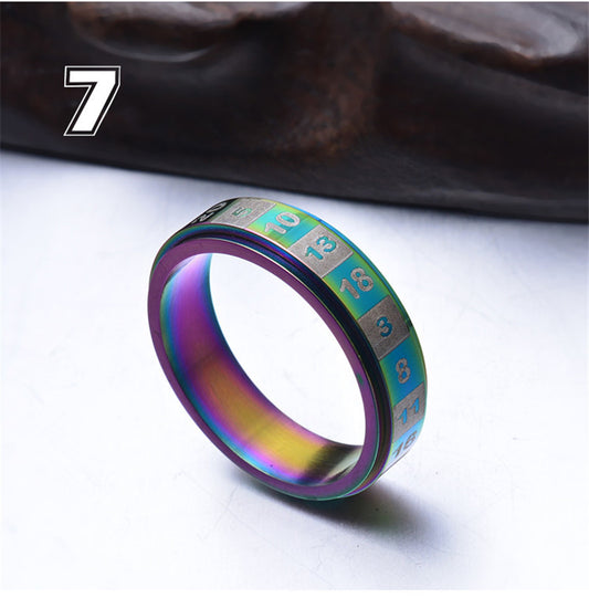 Black Spinner Ring 6mm Rotating Couple Band 6g Jewelry