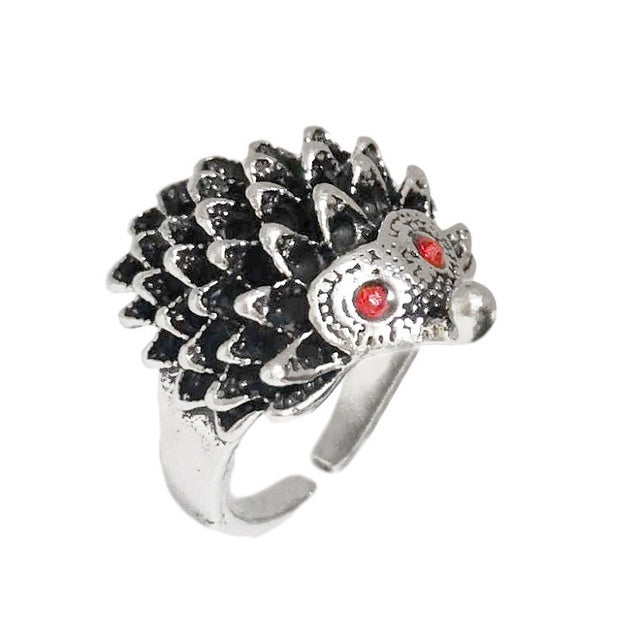 Womens Fashion Rings Set Retro Punkish Gothic Snake Dragon Animal Design Adjustable Alloy Rings Silver Jewelry