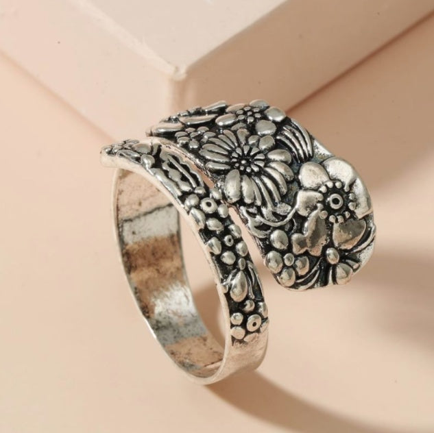 Geometric Silver Plated Copper Ring For Her Gift Pack Individually Packed European American Design Collection Jewelry