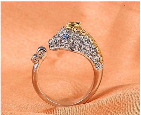 Zodiac Ring for Men and Women Unisex Alloy Jewelry Celebrating Sheep Tiger Dog and Horse Signs for Zodiac Fans