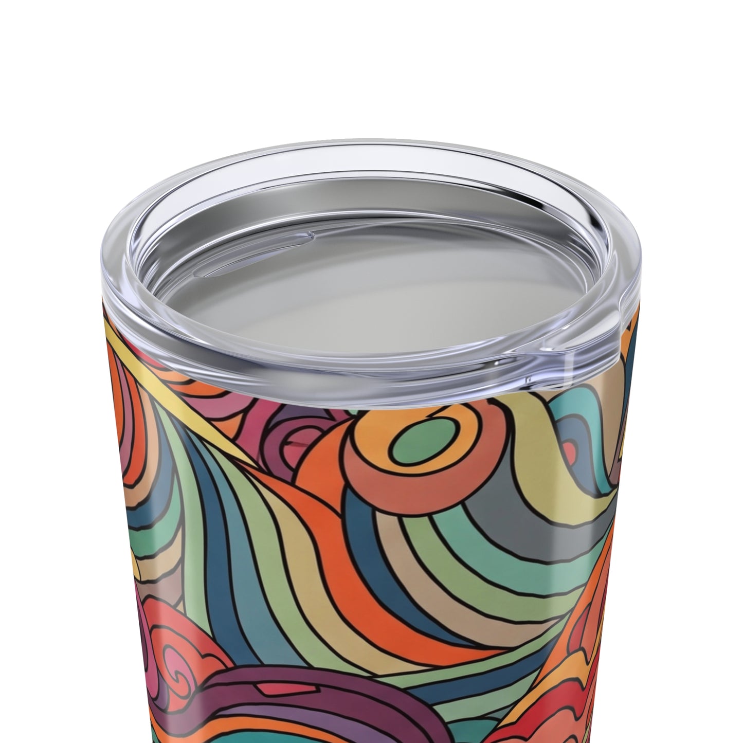 20oz Stainless Steel Tumbler With Printed Design Double Wall Insulation Spill Resistant Durable Keeps Beverages