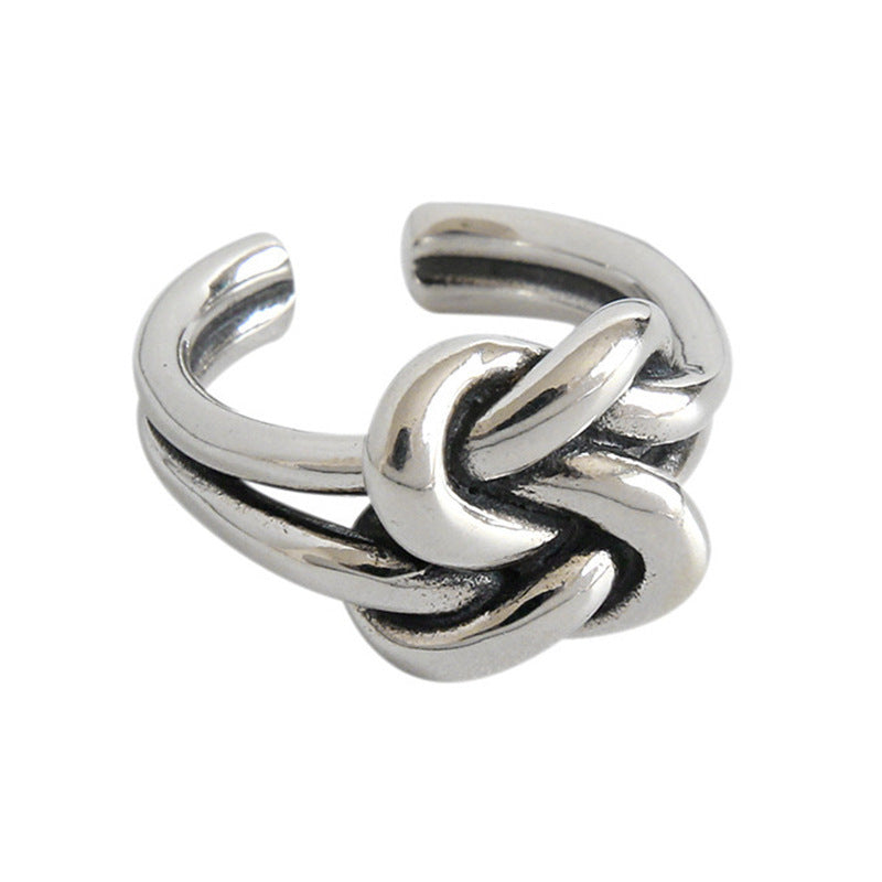 Womens Vintage Copper Braided Wrap Ring Adjustable Opening Knotted Design Fashion Jewelry Electroplated Design