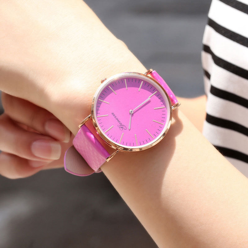 Simple Scale Temperature Sensitive Color Changing Watch UV Reactive Timepiece That Shifts Color Under Sunlight