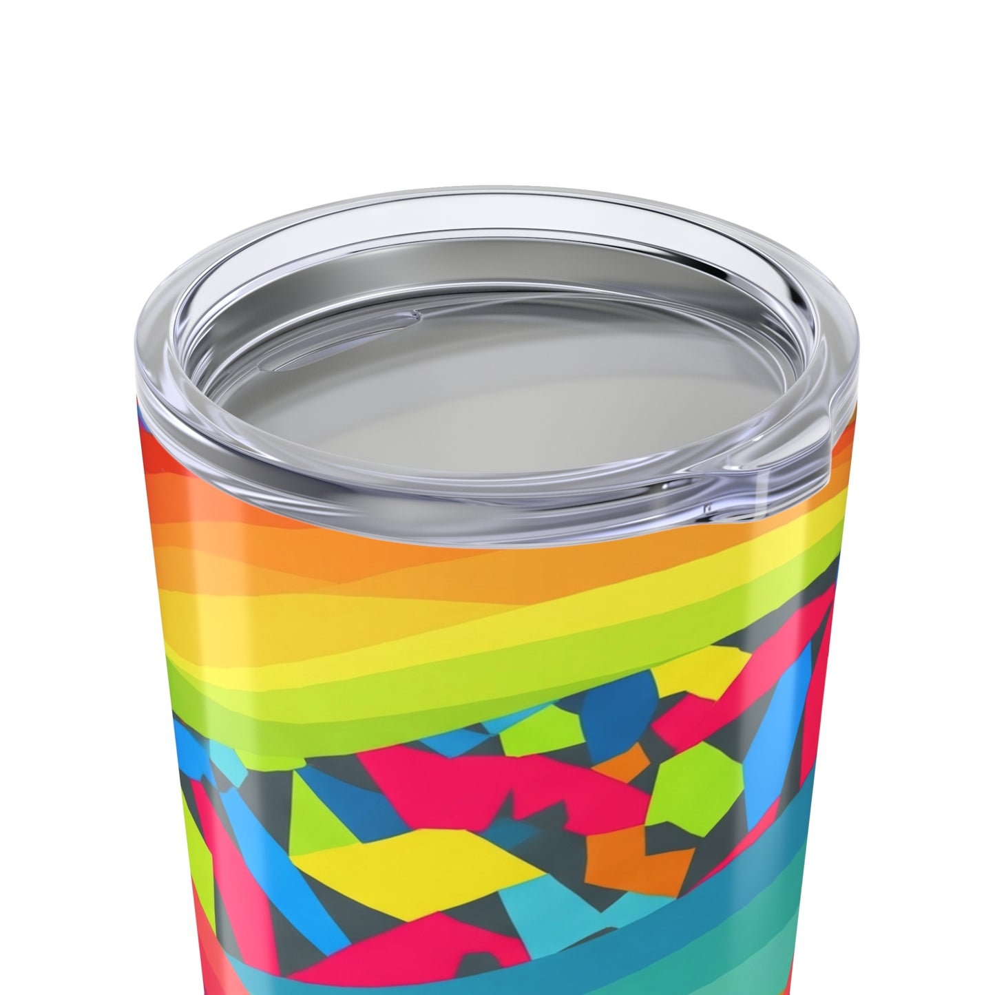 20 Ounce Stainless Steel Tumbler With Double Wall Vacuum Insulation Spill Resistant Travel Mug Printed Design All