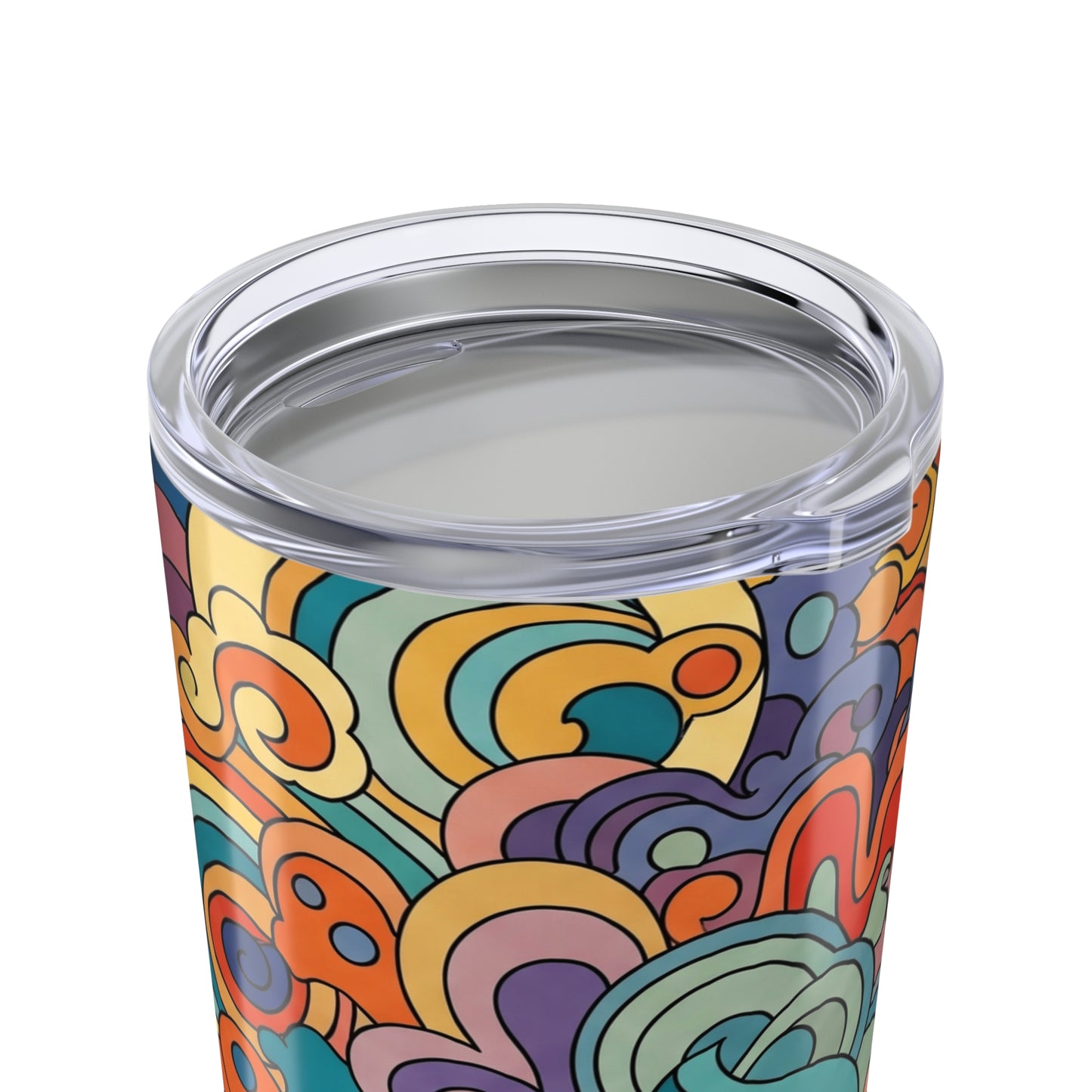 20 Ounce Metal Travel Mug Vacuum Insulated Leak Proof Spill Resistant With Printed Illustration For Hot And Cold