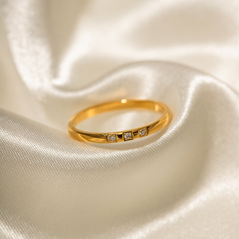 Womens Stainless Steel Geometric Ring Does Not Fade Jewelry Gift For Her Everyday Ring Band Everyday Ring Band