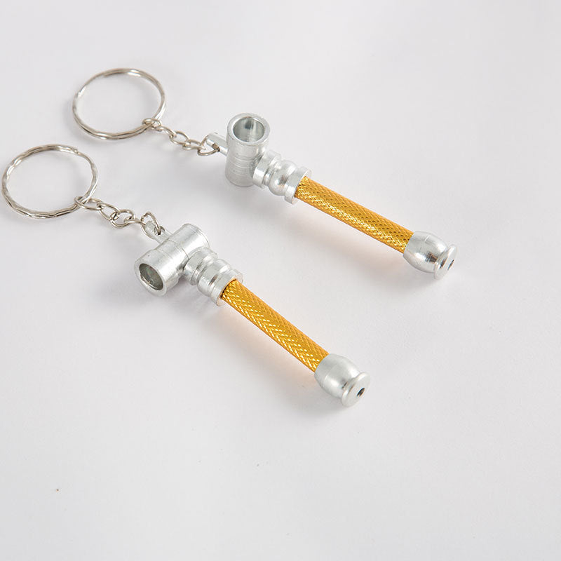 Aluminum Pipe Keychain Unisex Reusable Modern Design Purple