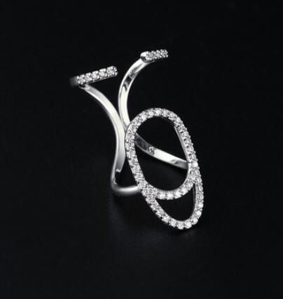 Women Fashion Alloy Nail Ring Heart Shaped Creative Design Silver And Gold Accessory For Unique Look Sparkles