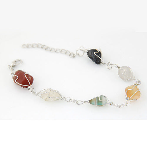 Womens Alloy Bracelet Electroplated Metallic Gravel Design Irregular Shaped Fashion Bangle For Everyday Styles