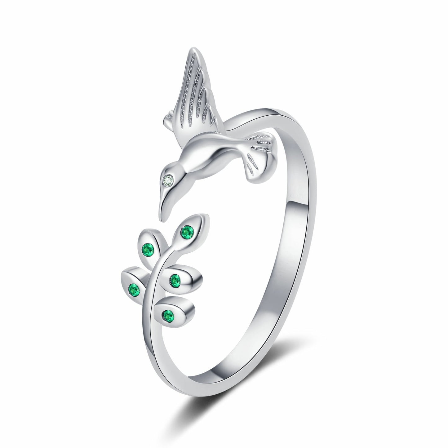 Adjustable Bird Ring For Women Copper Inlaid Zircon Zodiac