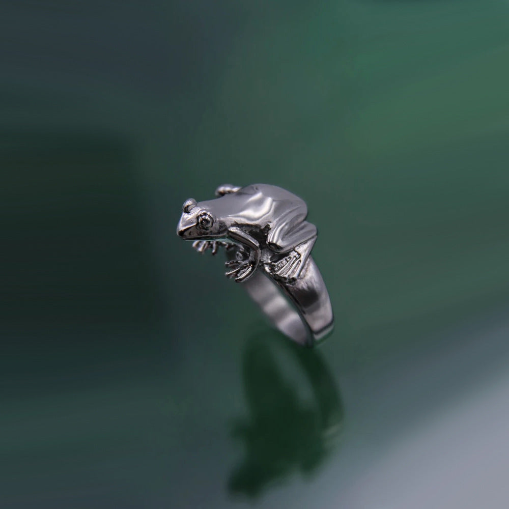 Alloy Butterfly Ring Electroplated Adjustable Open Ring Trendy Hip Hop Animal Fashion Jewelry Continental Style