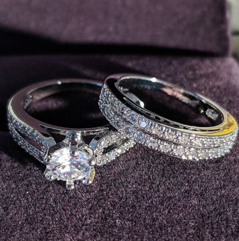 Geometric Pear Drop Copper Ring With Zircon For Festivals