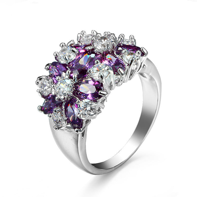 Zircon Ring For Women Sparkling Solitaire Band In Stainless Steel Jewelry Gift Elegant Gift For Occasions Soon