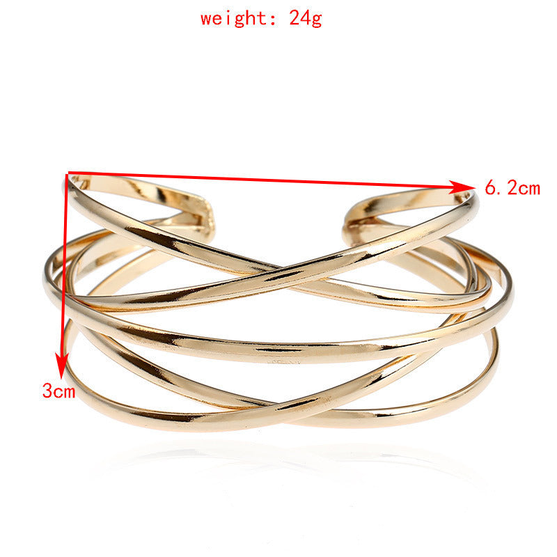 Unisex Iron Bangle Bracelet Retro Geometric Hollow Cuffs European Style Jewelry Gifts For Anniversary Occasion