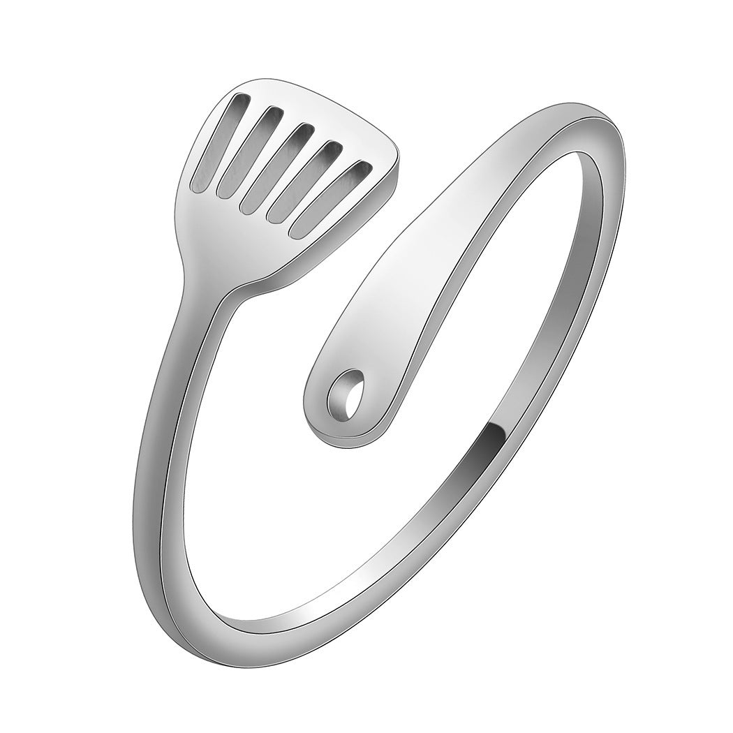 Adjustable Stainless Steel Geometric Ring Size 8 Gold Or Steel Ring For Women And Girls Everyday Wear Geometry