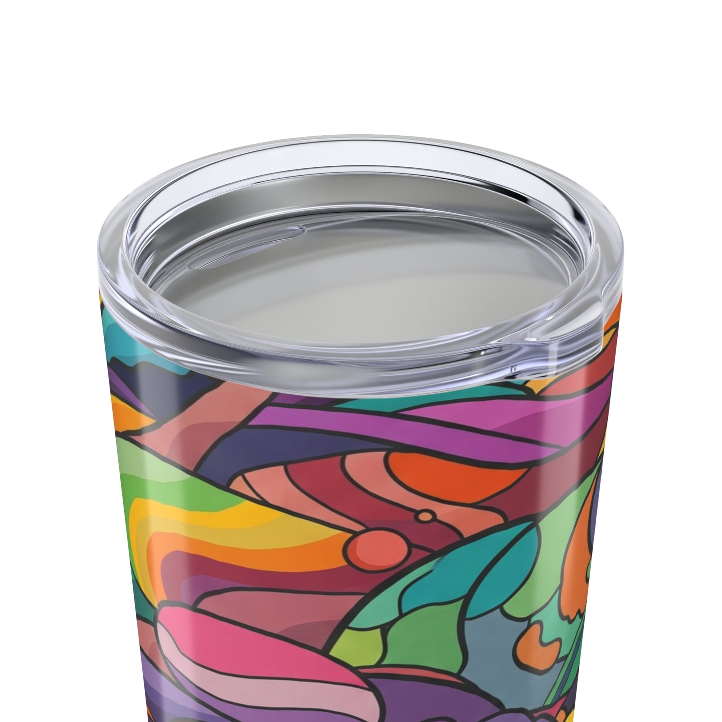 20oz Double Wall Vacuum Insulated Stainless Steel Tumbler With Printed Artwork Spill Resistant Hot Cold Beverage