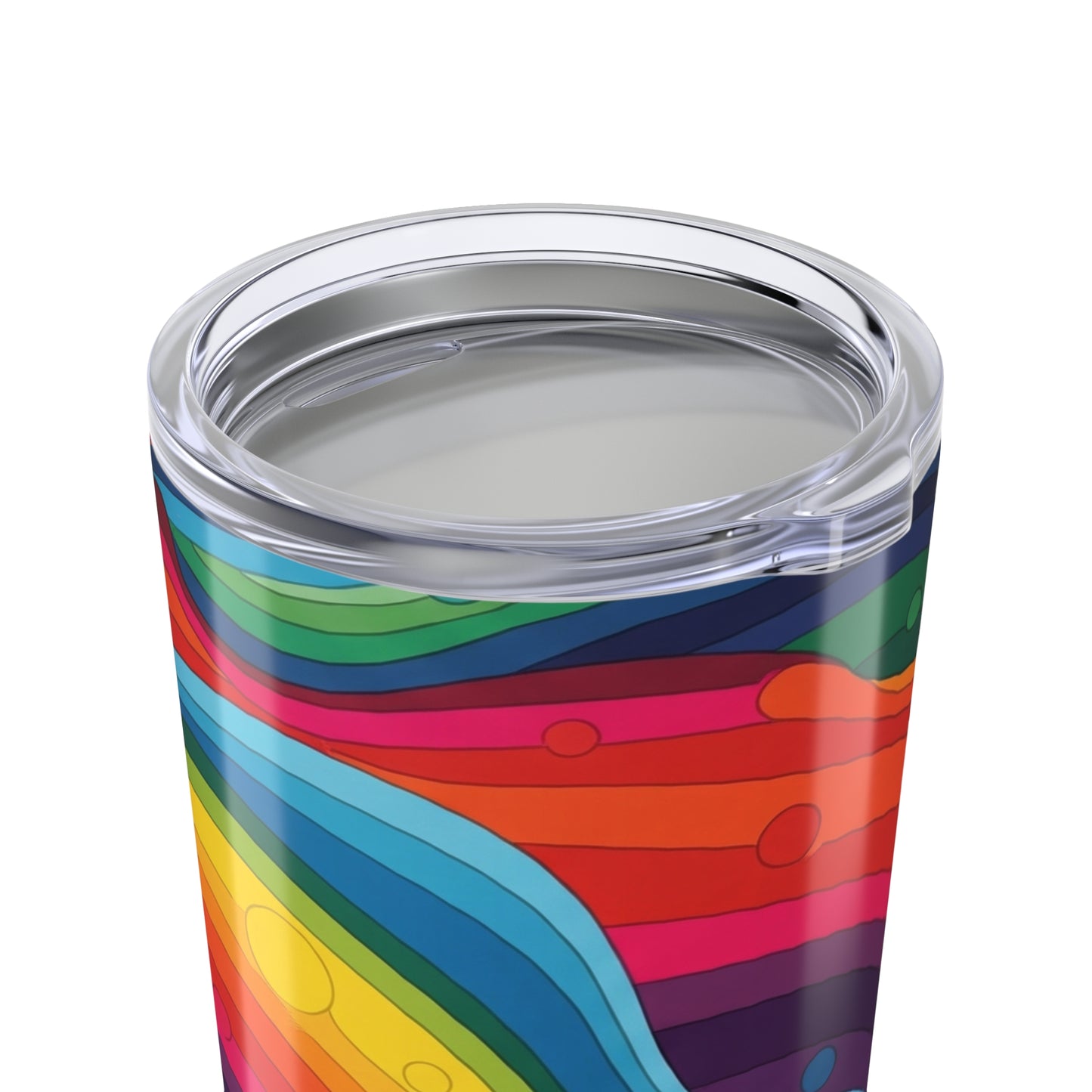 20 Ounce Stainless Steel Tumbler With Printed Art Double Wall Vacuum Insulated Leak Proof Travel Coffee Cup Lid