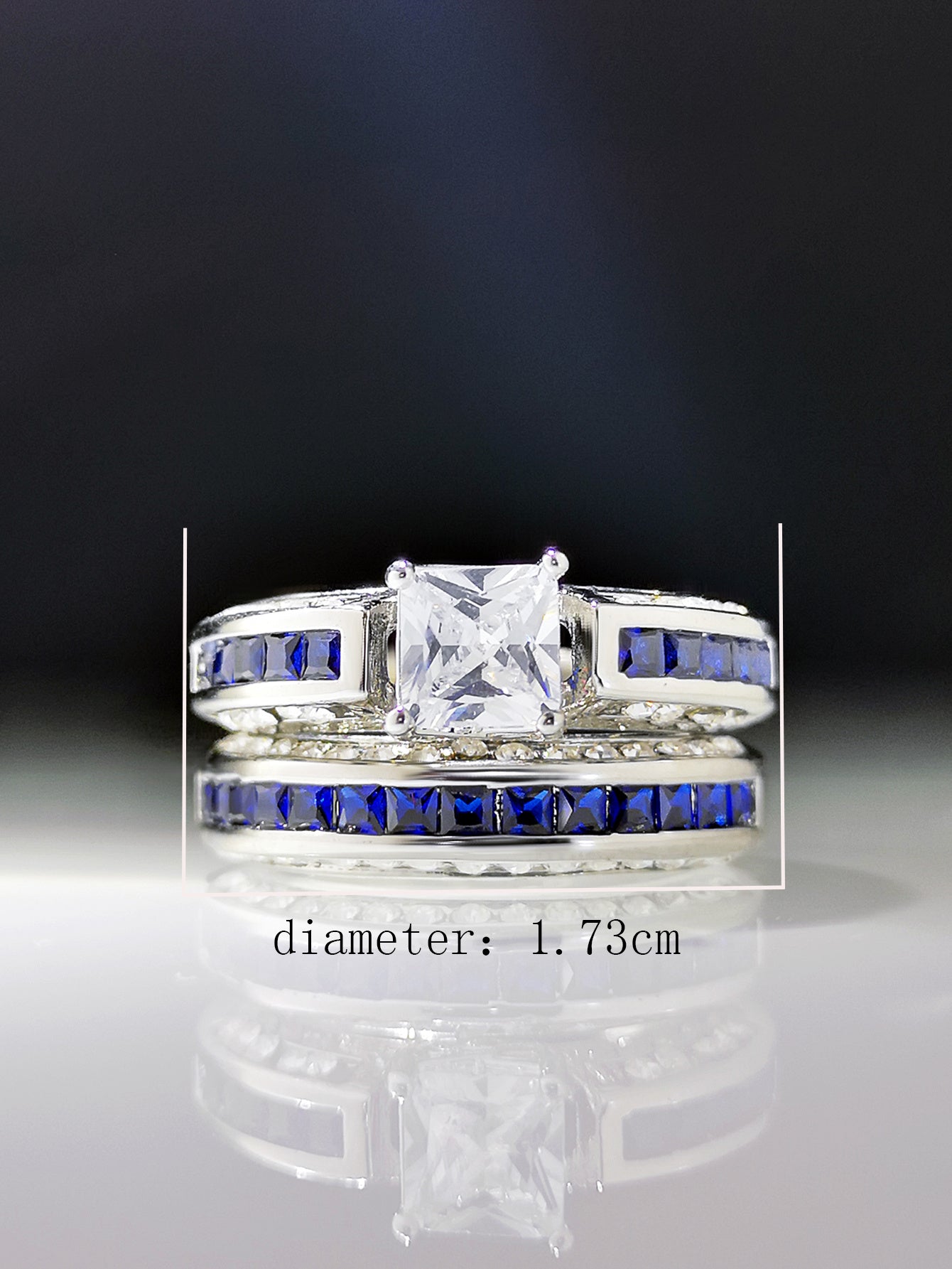 Womens Rose Gold Geometric Ring Rhinestone Embellished Alloy Electroplated Durable Colorfast Fashion Accessory