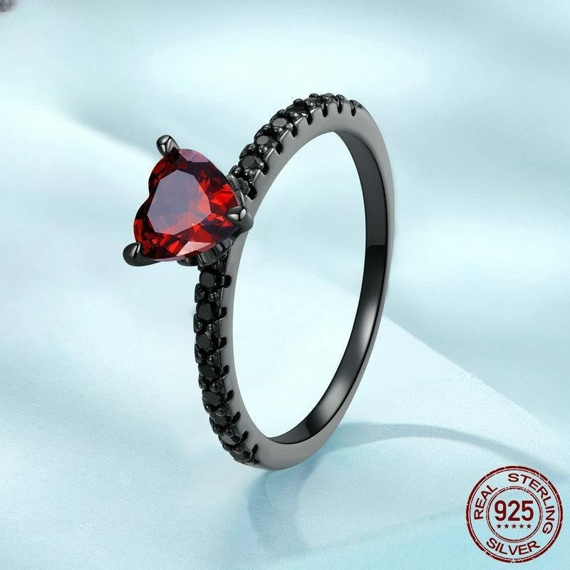 Womens Sterling Silver S925 Ring With Natural Diamond Heart Shaped Design Elegant Anniversary Gift For Her Joy