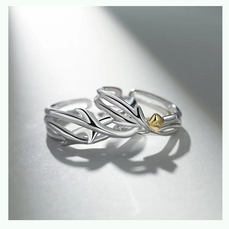 Couple Rings Matching Sets For Him And Her Adjustable Copper Rings Promise Rings Anniversary Gifts Color W0070