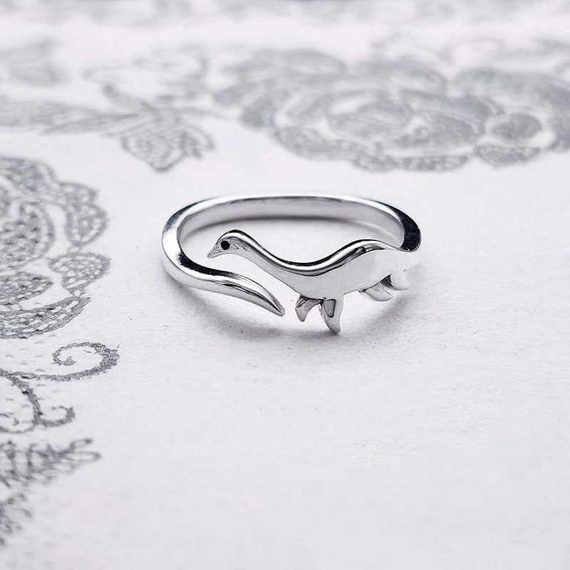 Adjustable Alloy Dinosaur Ring Set Tyrannosaurus And Stegosaurus Open Rings Fashion Jewelry Gift For Women Lovers