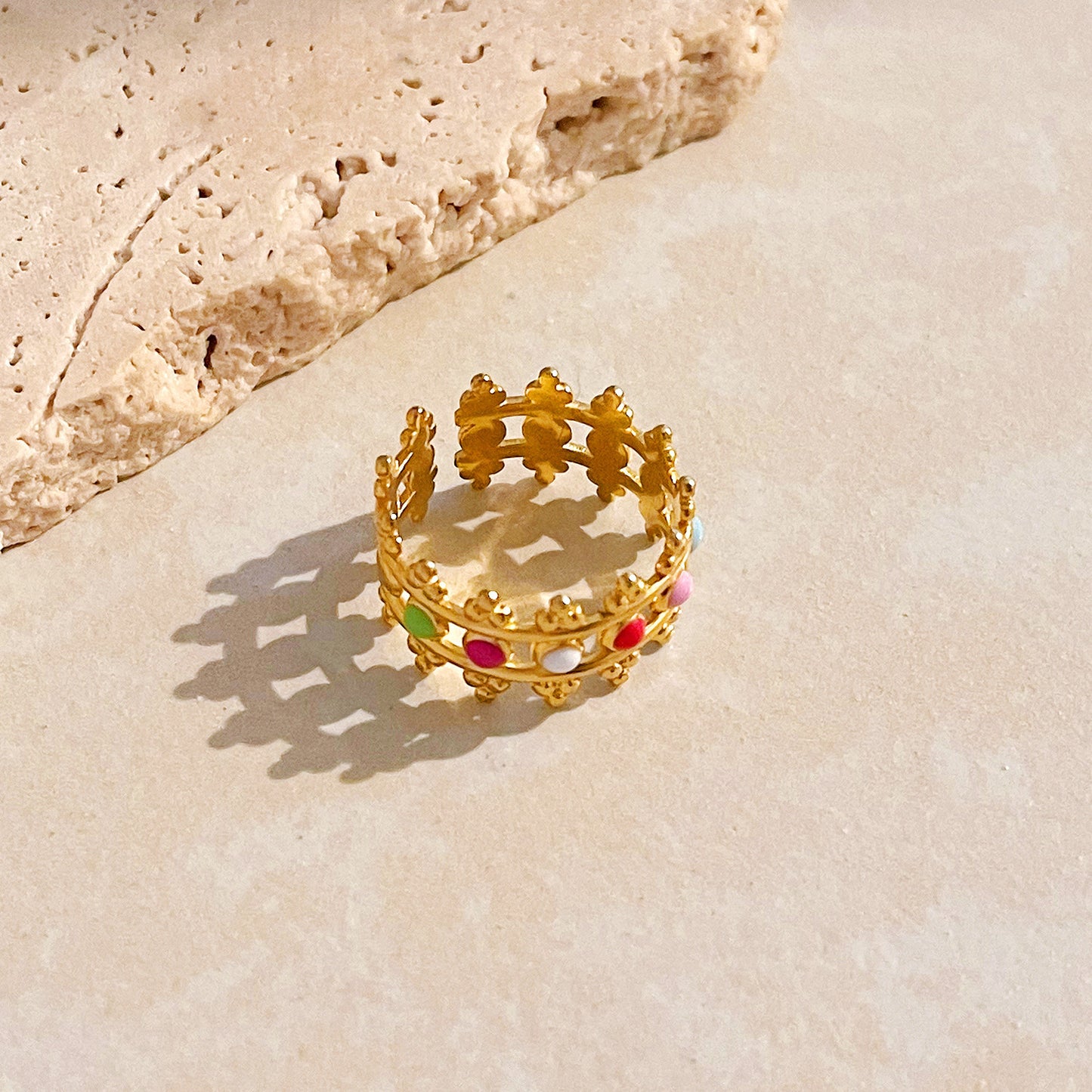 Adjustable Stainless Steel Ring For Men Women Unisex Fashion Jewelry Durable European Style Accessory Open Fit