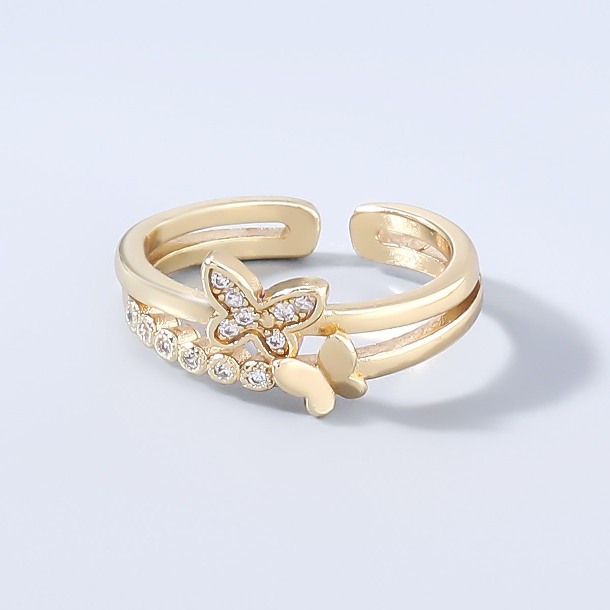 Copper Butterfly Ring With Micro Diamond And Rhinestone No 1 No 2 Womens Jewelry For Everyday Wear For You Now