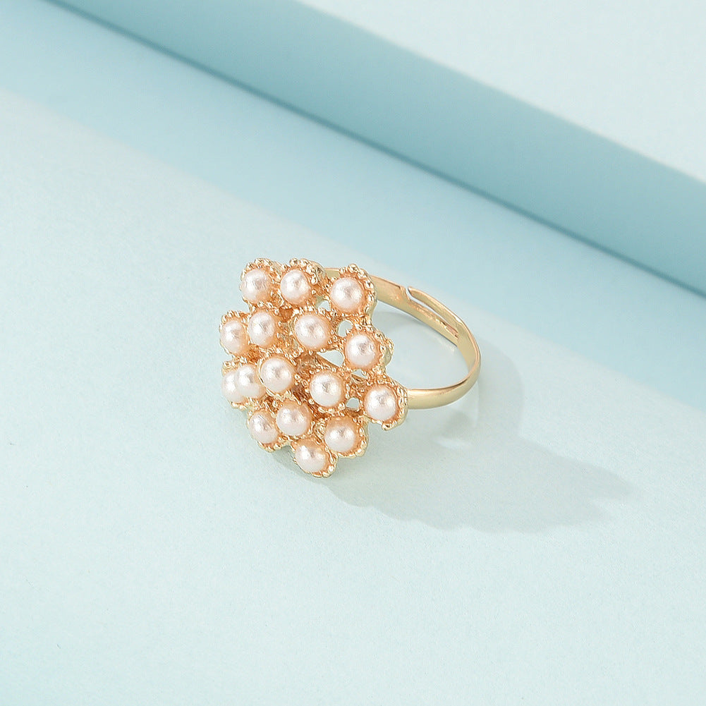 Elegant Flower Ring Gold Alloy Floral Ring For Women Bridesmaids Party Jewelry Accessory For Special Occasions