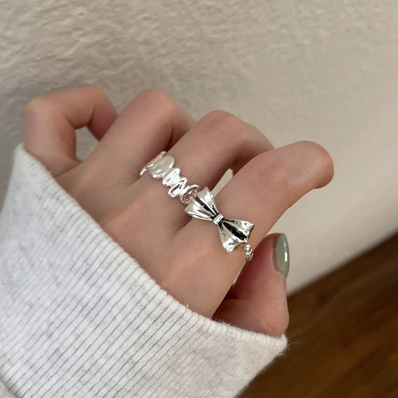 Copper Bow Ring Vintage Stacking Jewelry For Everyday Wear Korean Style Design Handcrafted Minimalist Gift Now