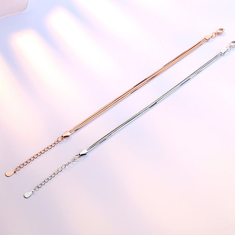 Womens Star Bracelet Silver Plated Copper Octagonal Chain