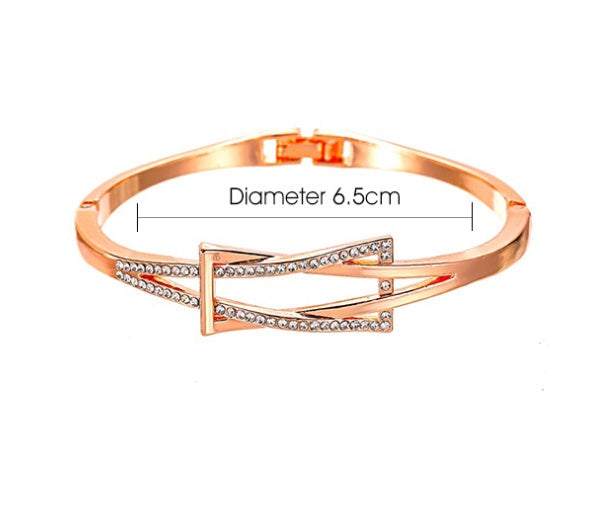Geometric Cross Alloy Bracelet Korean Design Ancient Method Crafted Fashion Bracelet For Women Everyday Styles