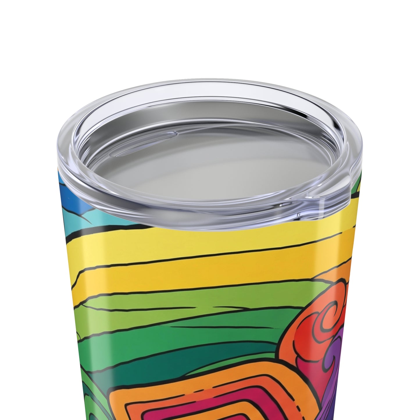 20 Oz Stainless Steel Tumbler Printed Design Double Wall Vacuum Insulation Spill Resistant Durable Hot Cold Drinks