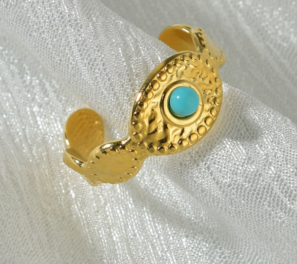 Stainless Steel Ring With Irregular Texture And Geometric Design Durable Modern Statement Jewelry For Unisex Ring