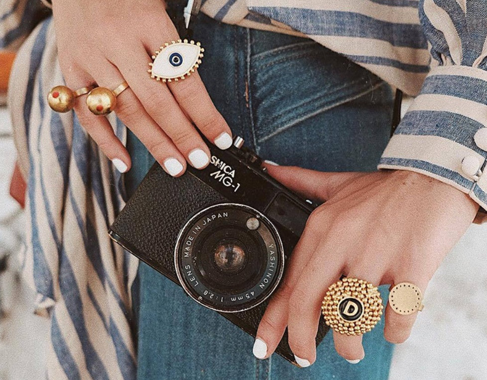 Womens Adjustable Alloy Ring Devils Eye Punk Design High Quality Durable Statement Jewelry for Parties Fashions