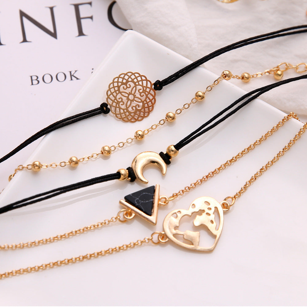 Unisex Alloy Bracelet With Round Moon And Love Heart Design Animal Zodiac Bangle Nickelplated Jewelry Gift Now