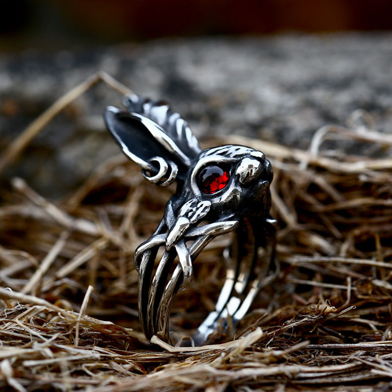 Unisex Zodiac Rabbit Ring Stainless Steel Titanium Polished Finish Jewelry For Men And Women Wear Trendy Accessory