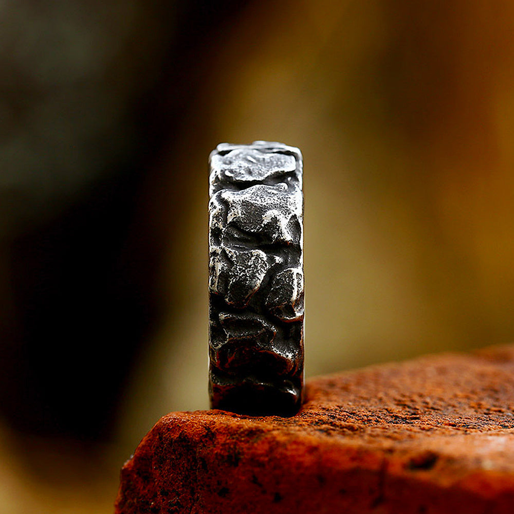 Womens Fashion Stainless Steel Ring Retro Polished Titanium Steel Ring US Size 7 Through 13 Everyday Accessory