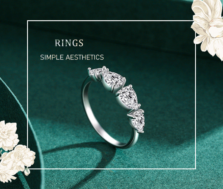 925 Sterling Silver Gold Plated Ring With Artificial Gemstones Womens Diamond Anniversary Ring Crafted For Everyday Wear