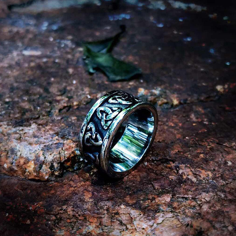 Celtic Knot Stainless Steel Ring For Men Nordic Style