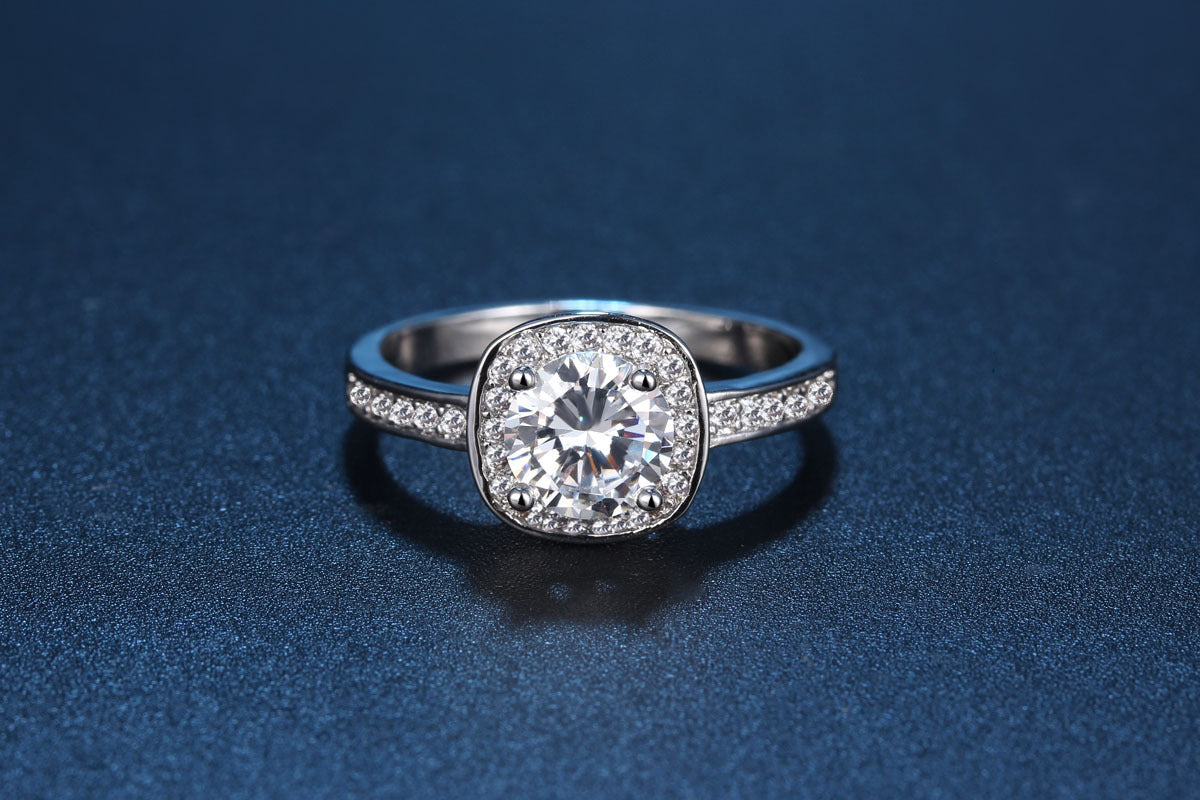 Silver Plated Zircon Ring In Korean Style Jewelry With Dainty Design And Sparkling Stones In Sizes Five To Ten