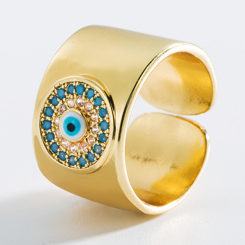 Electroplating Copper Inlay Inlay Creative Fashion Electroplating Zircon Copper Zircon Ring Inlay Creative Fashion