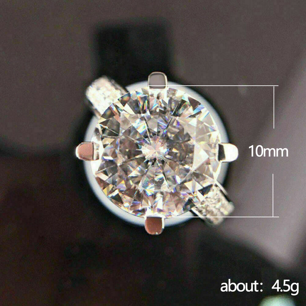 Womens Ring Zircon Inlaid FourClaw Artificial Diamond Geometric Design Fashion Jewelry European Size 6 7 8 9 10 European