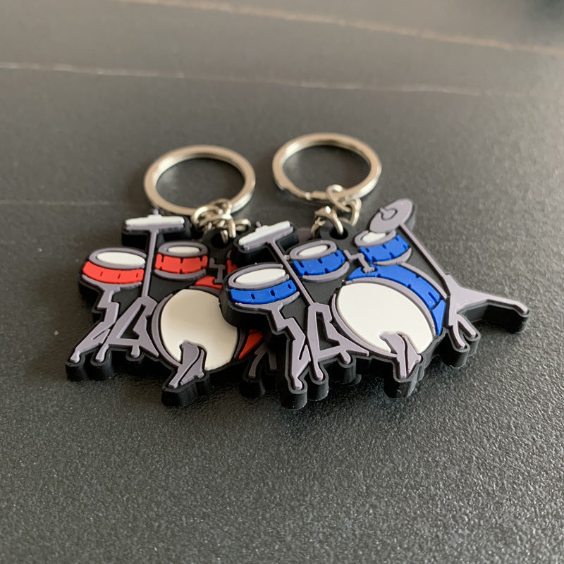 Musical Instrument Keychain Resin Miniature Replica Pendant Ukulele Guitar Violin Colorful Zither Lute Ukulele