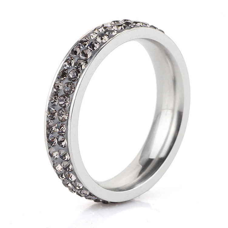 Stainless Steel Ring Fashion Korean Version 4mm Wide Band Sizes 6 7 8 9 Lightweight Unisex Jewelry Classic All