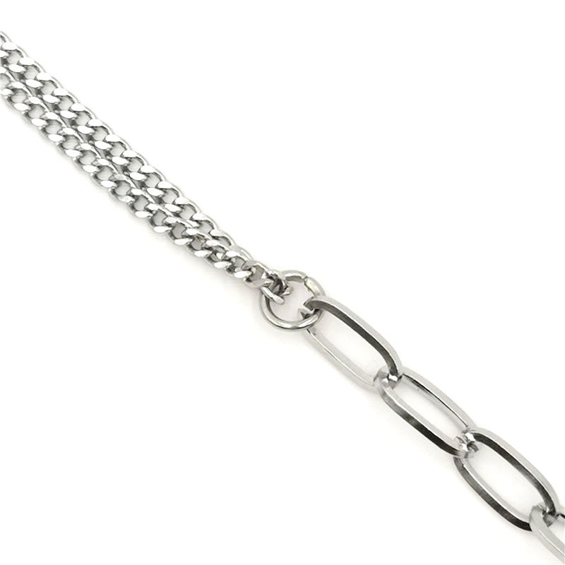 Womens Titanium Steel Bracelet Flat Wire Stitching Chain Buckle Closure Fashion Jewelry Bracelet For Women Now