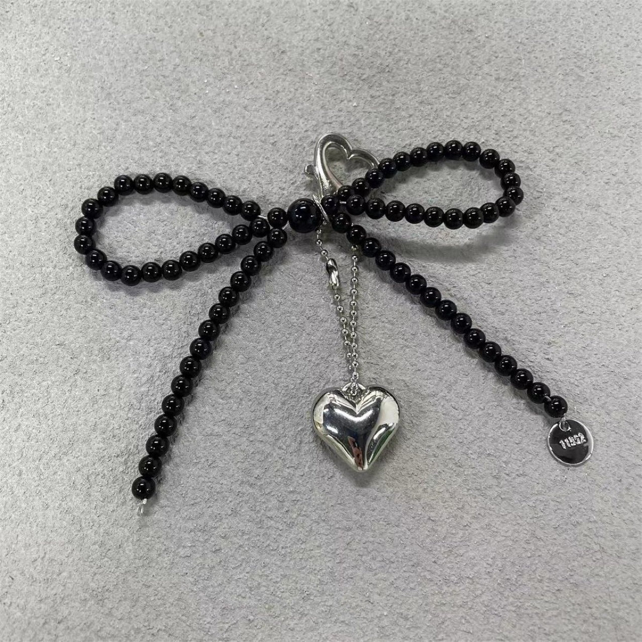 Acrylic Keychain With Pearl Bow And Heart Pendant Elegant Fashion Accessory Gift For Women For Daily Gift Idea
