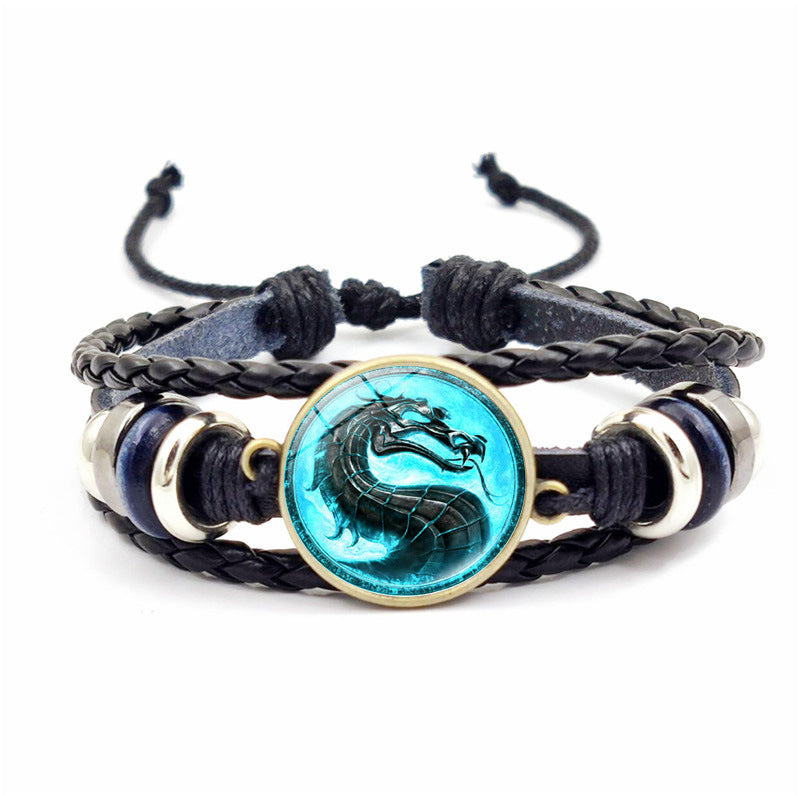 Unisex Woven Bracelet Constellation Design Alloy Bangle
